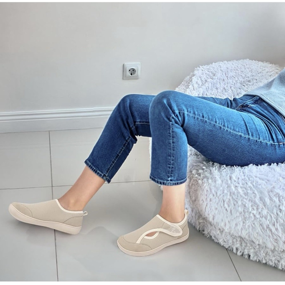Womens Slippers Wide Diabetic Shoes Adjustable Walking Arthritis S-11,5 Barefoot